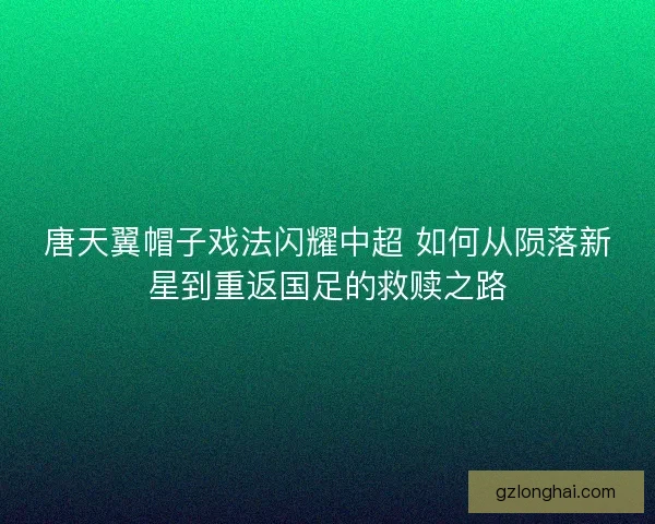 唐天翼帽子戏法闪耀中超 如何从陨落新星到重返国足的救赎之路