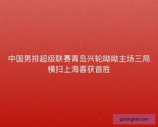 中国男排超级联赛青岛兴轮呦呦主场三局横扫上海喜获首胜